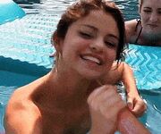 Handjob In The Pool - Docking Jerking Off And Cumming Gifs