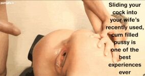 Sloppy Seconds - Creampie Pullout Gif